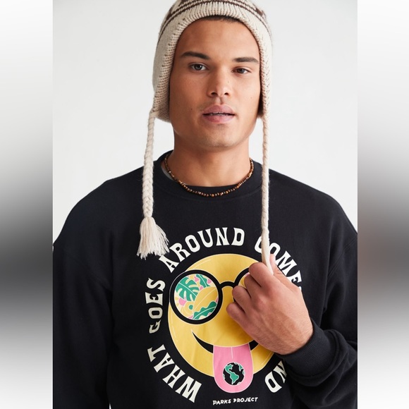 Mens Small NWT Parks Project Black ‘What Goes Around Comes Around’ Crewneck - Picture 5 of 5